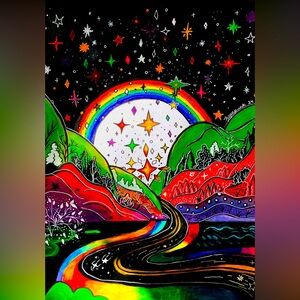 Hope Punk Original Gouache and Ink Print (8x10 inch)